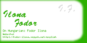 ilona fodor business card